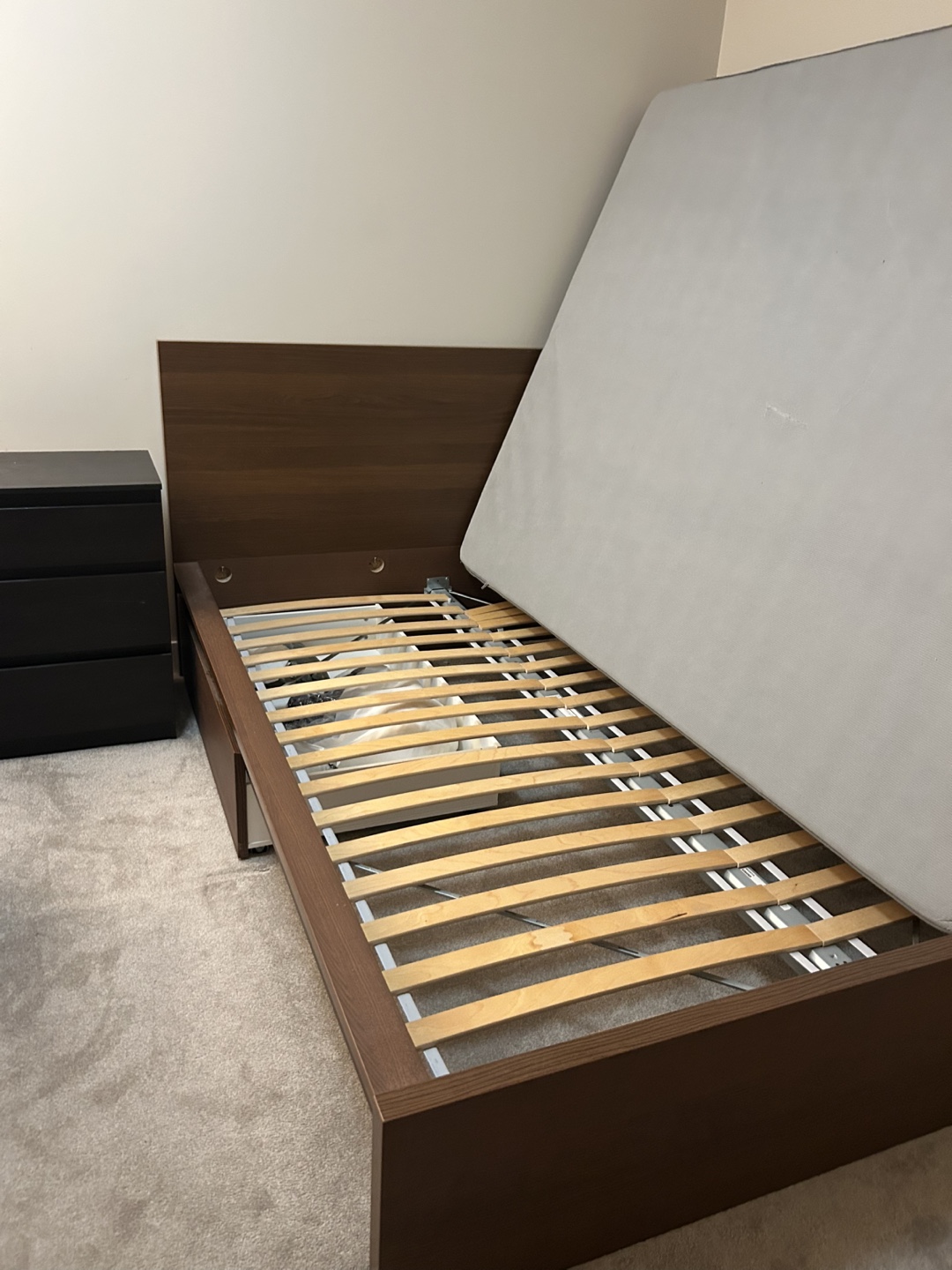 IKEA Queen Size Bed Frame & Dresser Set - Brown - photo 3