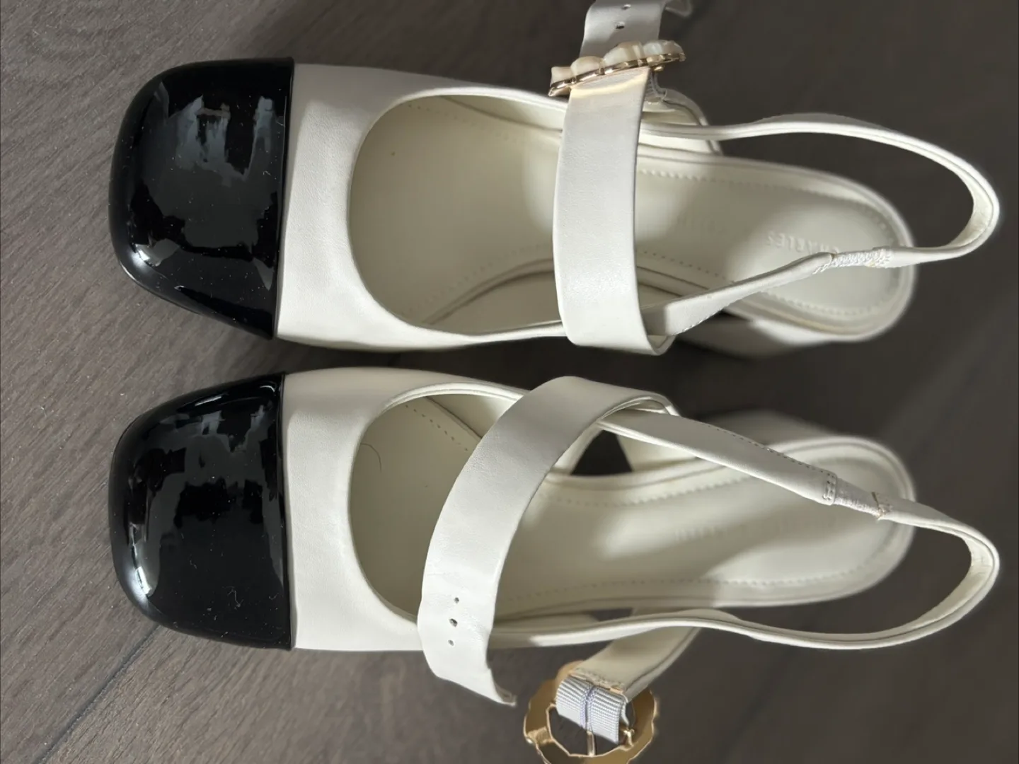 Brand New Charles & Keith Pearl Buckle Slingback Pumps Maryjane image indicator(2)