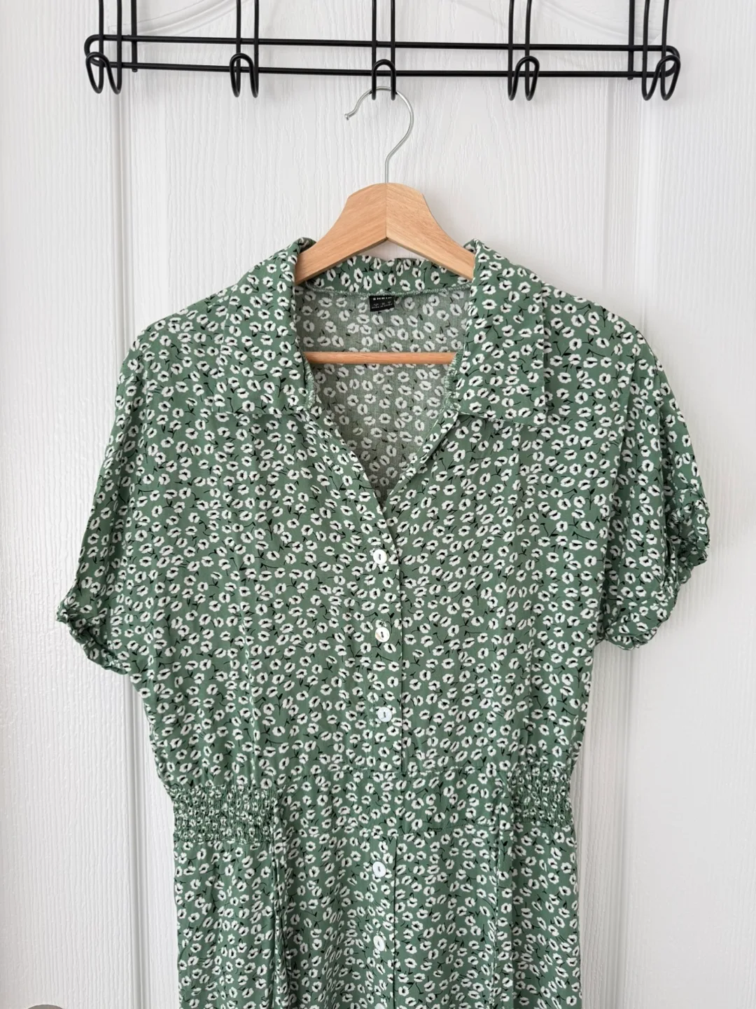 Shein Green Floral Midi Dress image indicator(2)