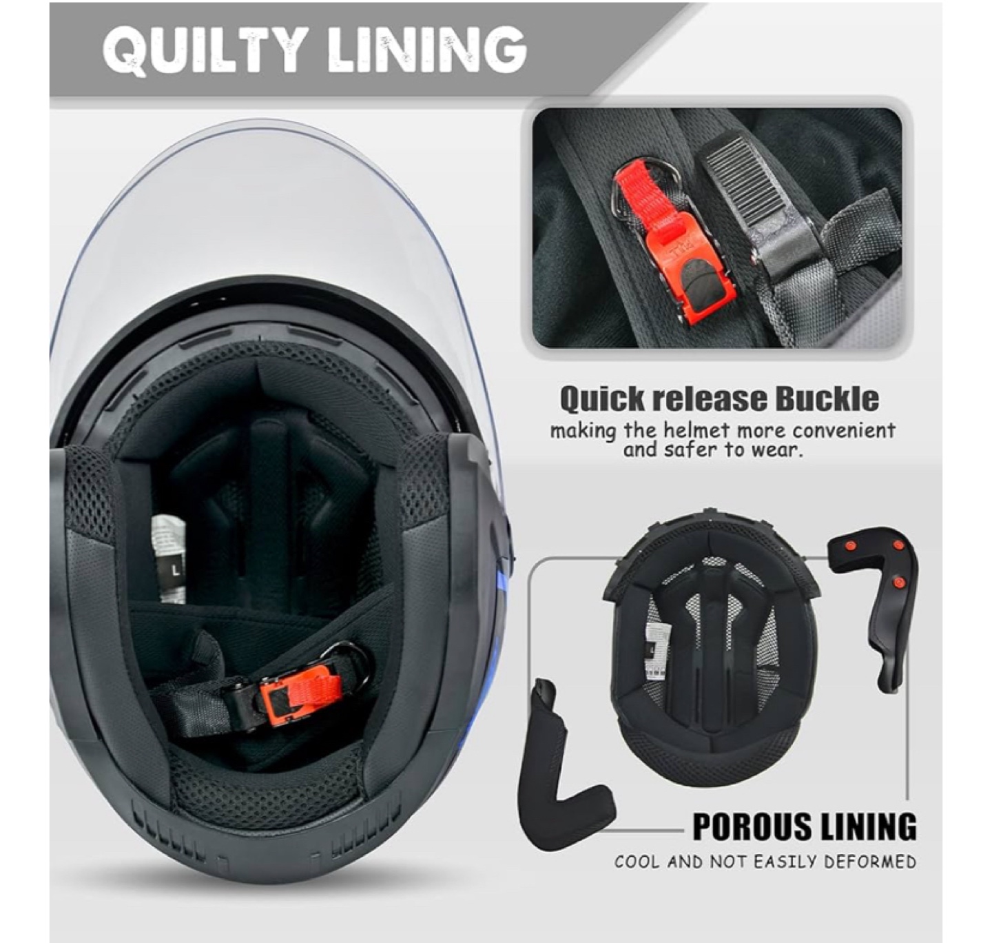 Sanqing 708 DOT Certified Helmet - XL - photo 2