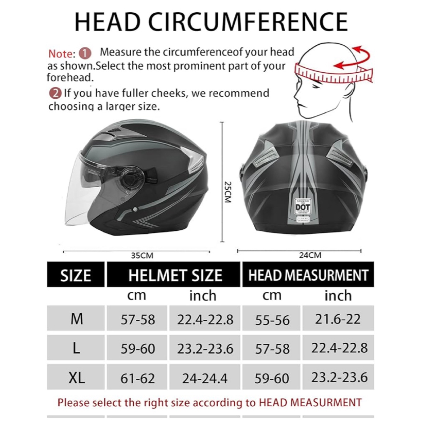 Sanqing 708 DOT Certified Helmet - XL