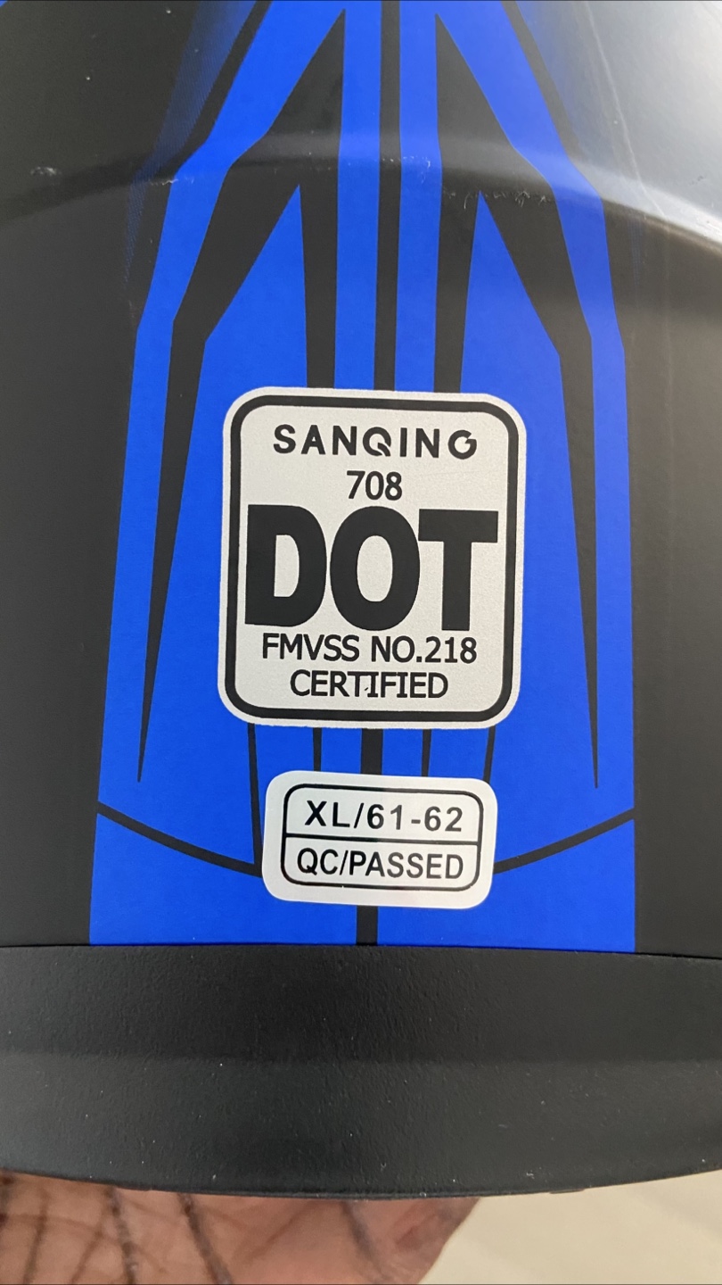 Sanqing 708 DOT Certified Helmet - XL - photo 3