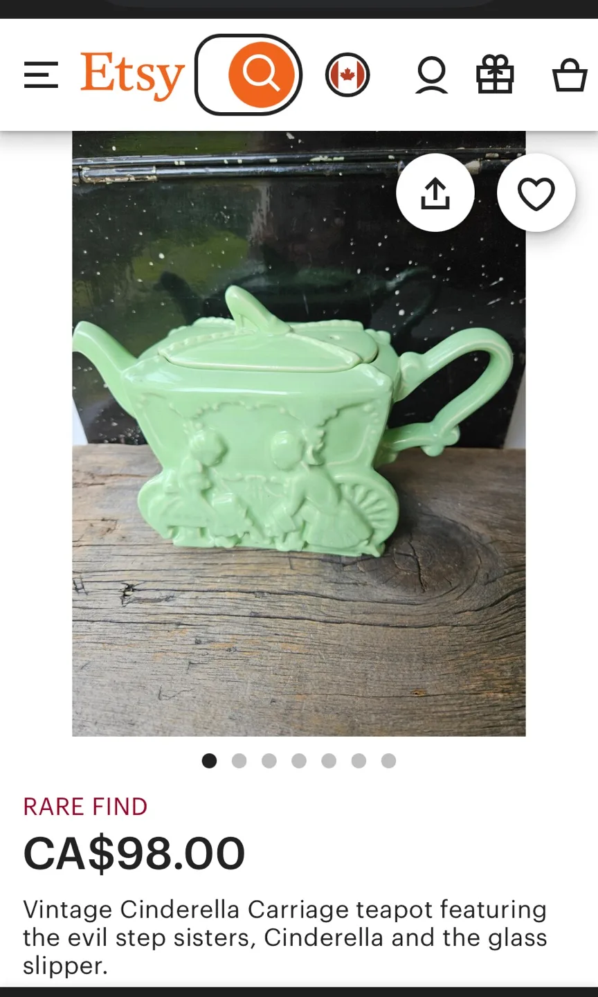 Vintage Cinderella Carriage Teapot image indicator(3)