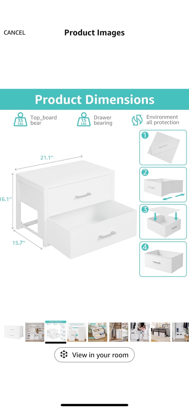 Boluo closet organizer drawer - photo 3