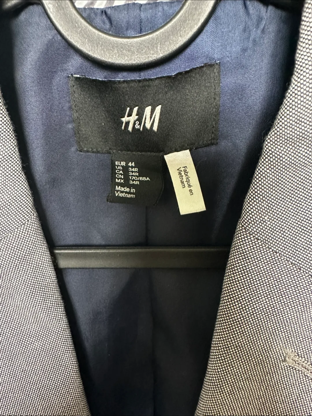 H&M Grey Blazer, Size 34 image indicator(3)