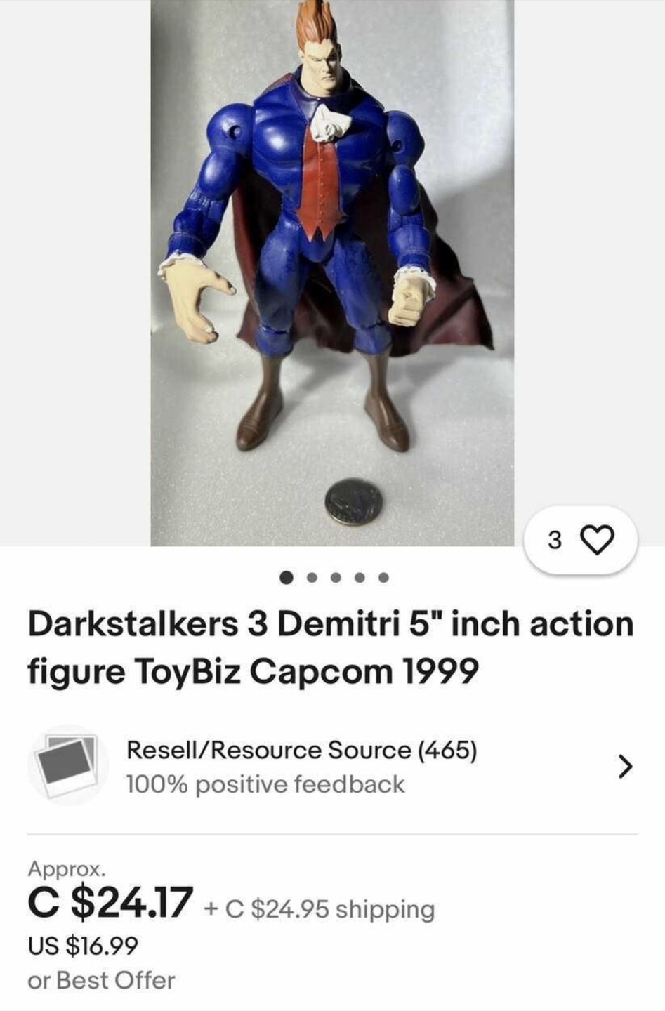 VINTAGE (1999) DARKNESS 3 DEMITRI ACTION FIGURE - photo 5