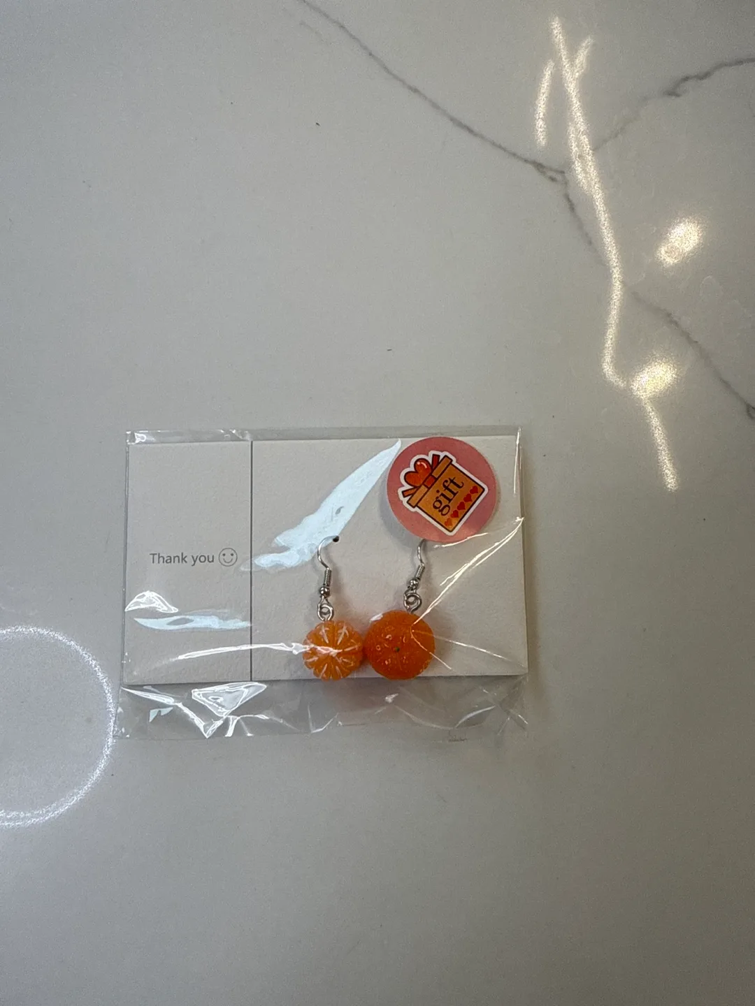 #freecycle Orange Fruit Earrings - New! thumbnail