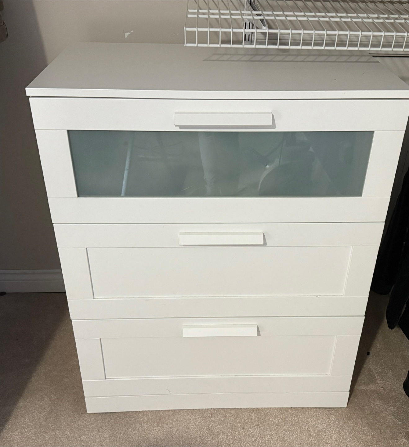 IKEA White 3-Drawer Dresser - photo 3