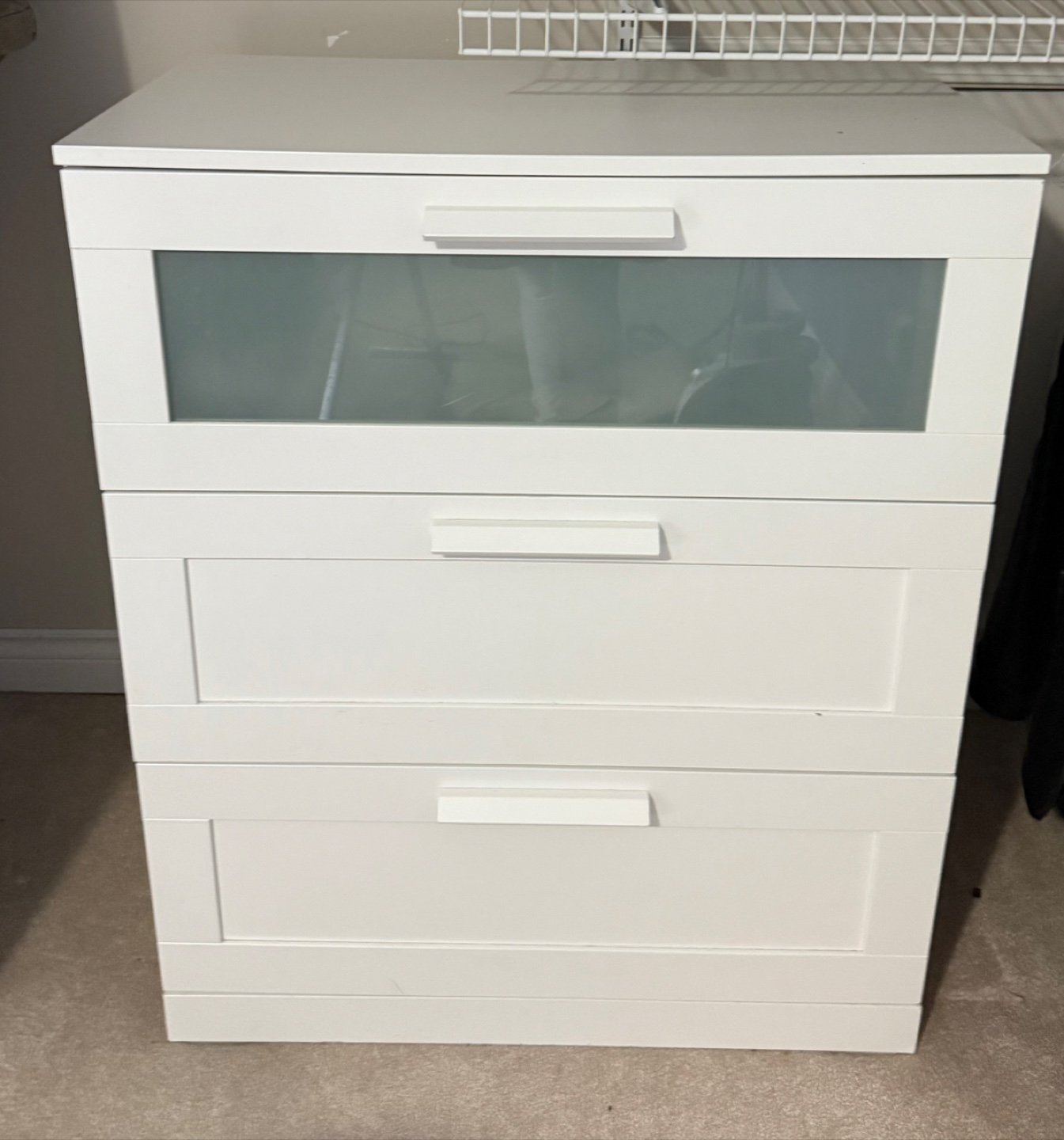IKEA White 3-Drawer Dresser - photo 2