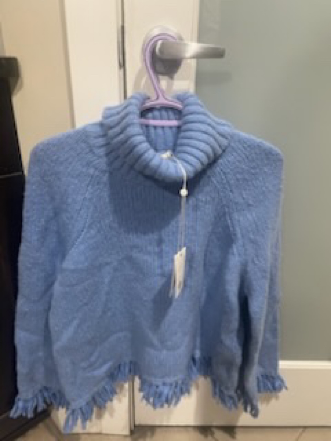 New Tory Burch Blue Poncho Size Large