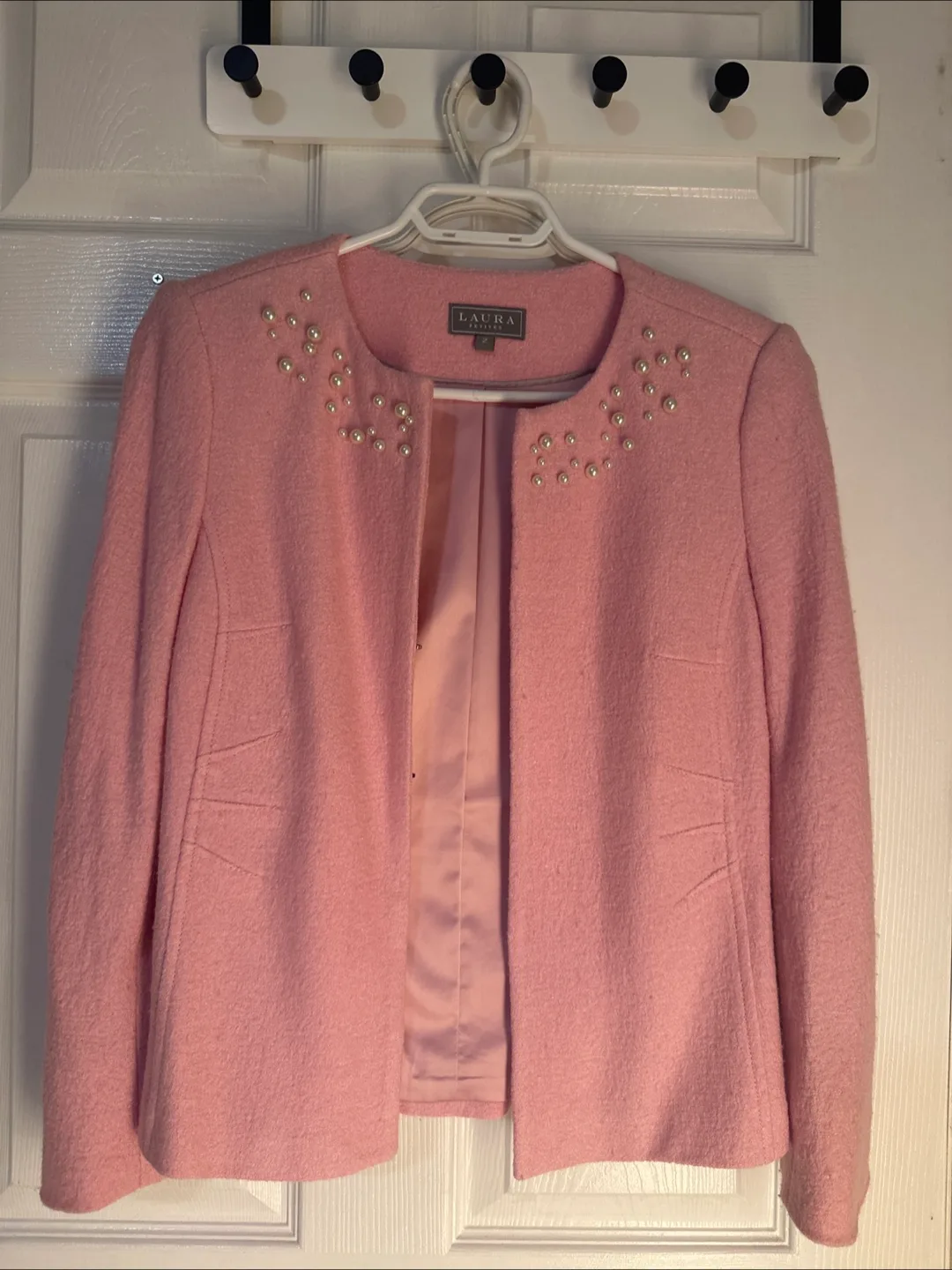 Laura Pink Pearl Embellished Jacket thumbnail