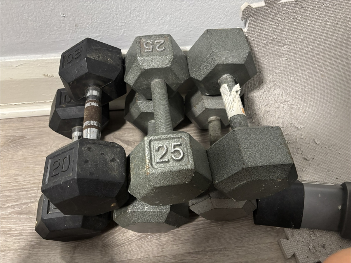 Dumbbells - 20, 25, 30 lbs