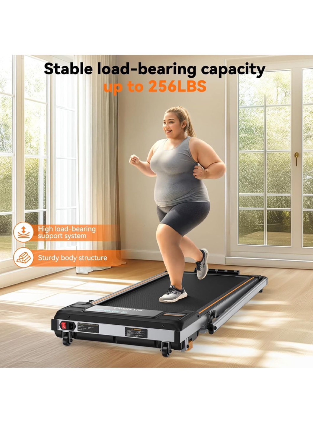 FITRIIU Under Desk Treadmill - Black Gray - photo 2