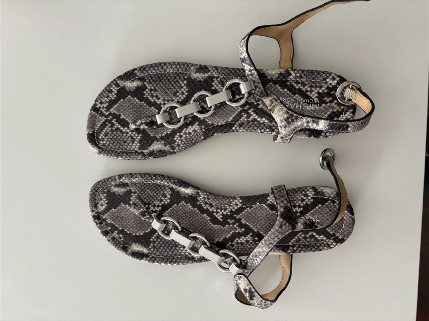 Michael Kors Snakeskin Sandals - Size 8M thumbnail