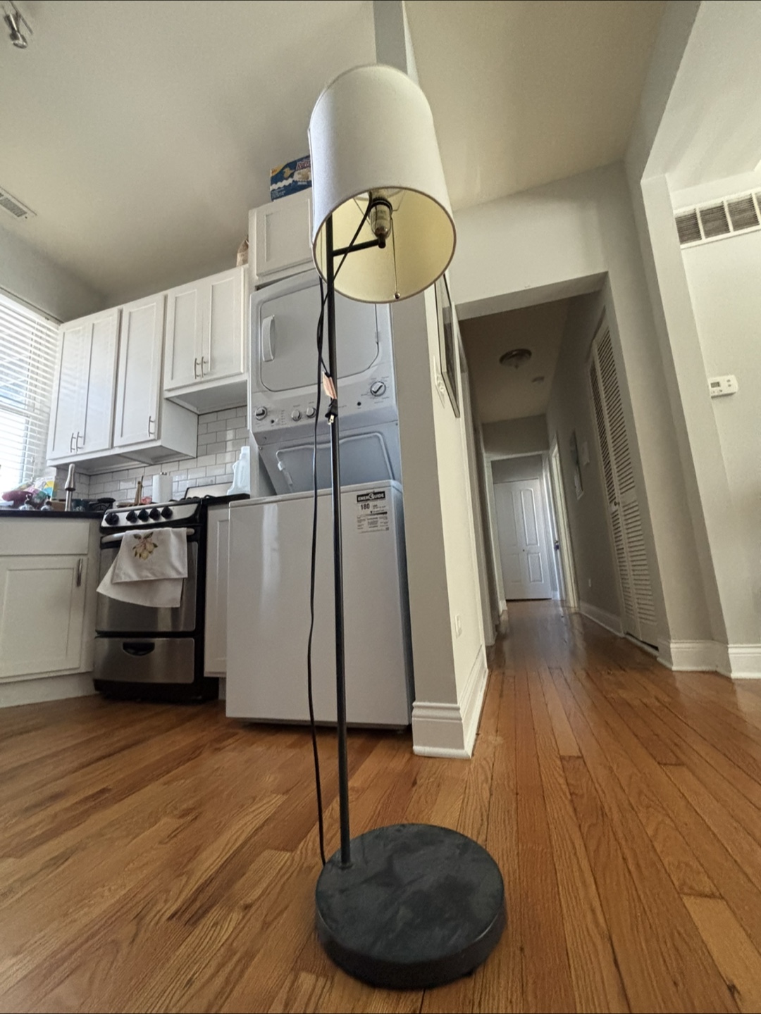 Standing Floor Lamp with White Shade