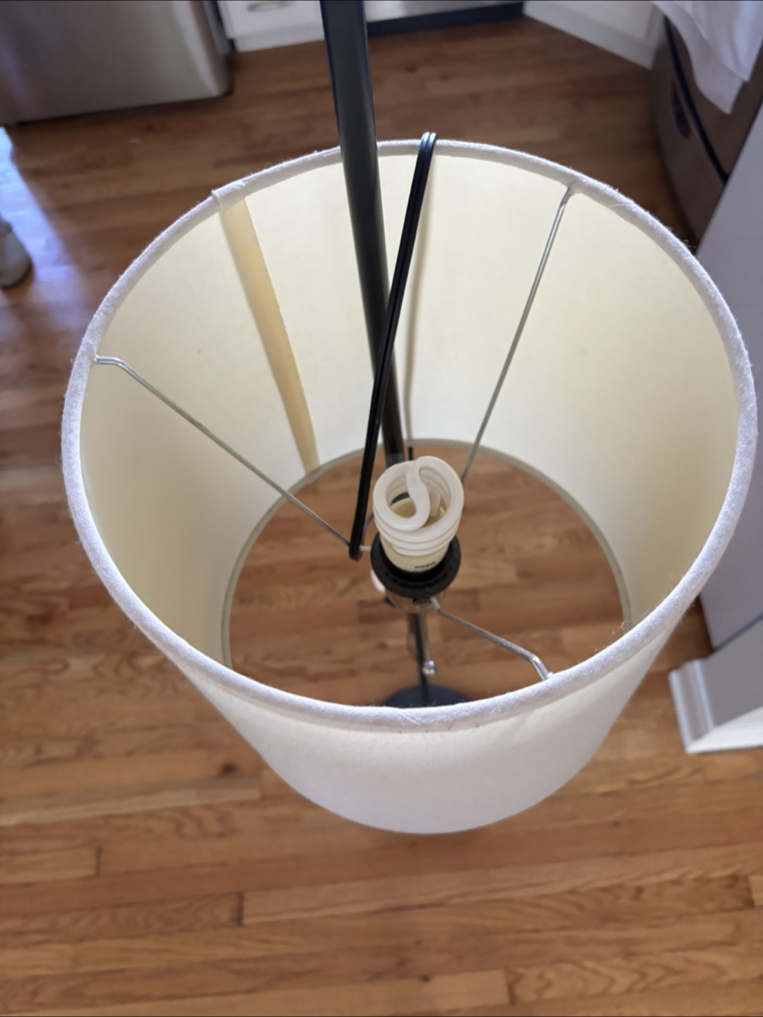 Standing Floor Lamp with White Shade - photo 4