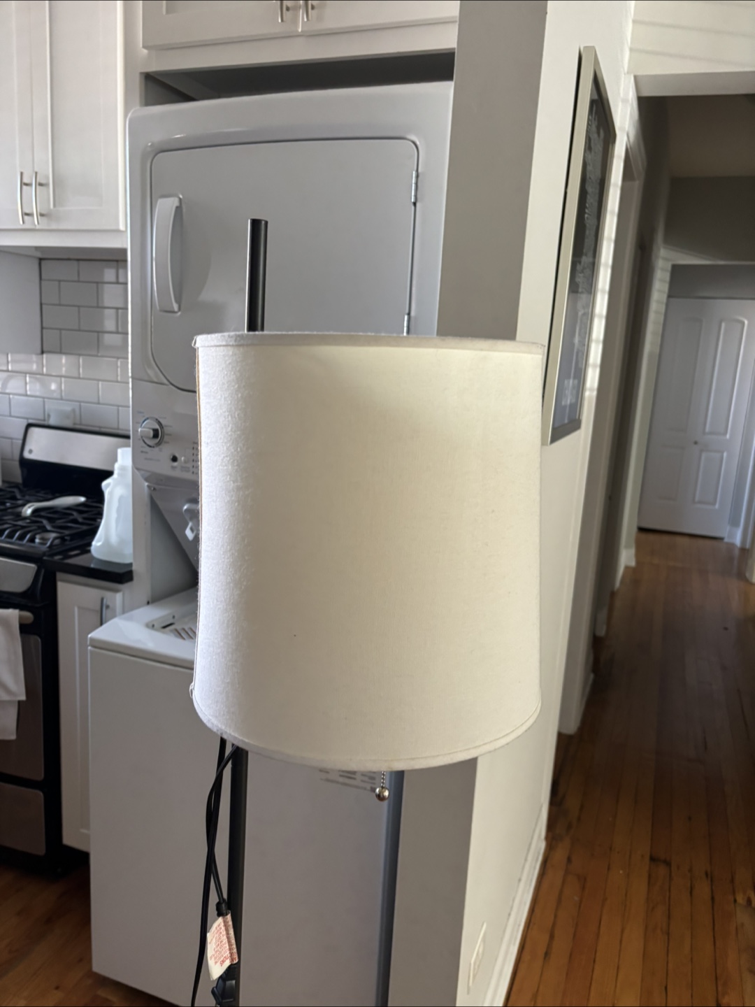 Standing Floor Lamp with White Shade - photo 2