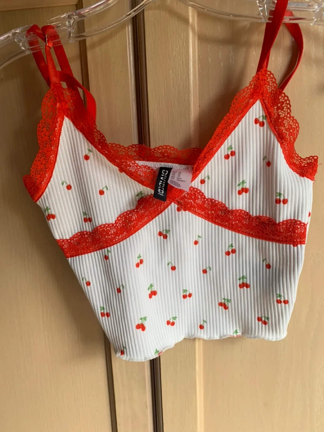 H&M Divided Cherry Print Cami Top - XS thumbnail