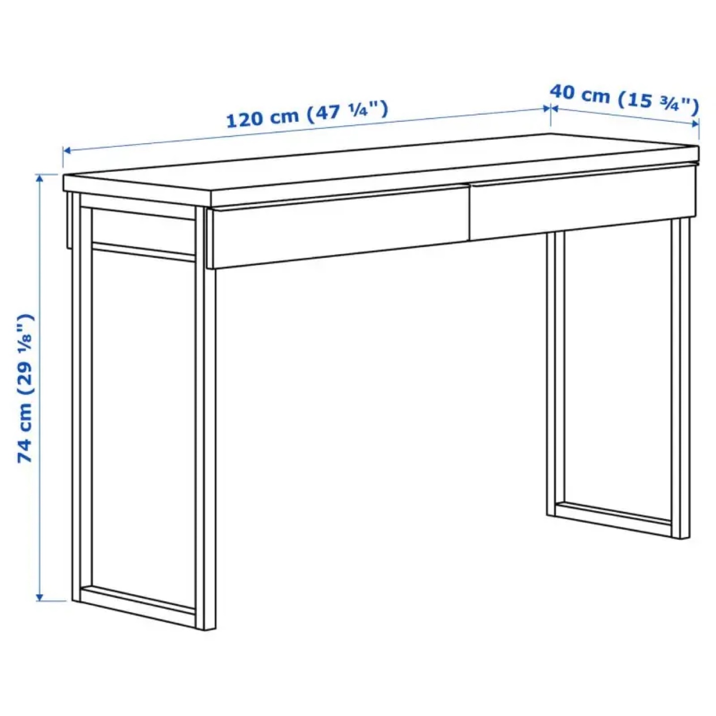 IKEA BESTÅ BURS Desk, high-gloss white, 120x40 cm - photo 4