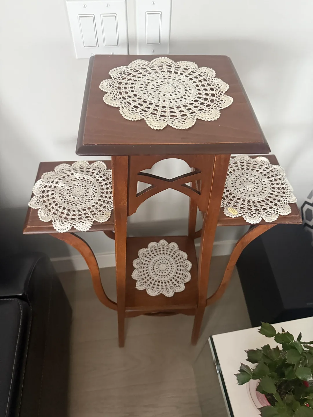 Wooden Plant Stand - Three Tier image indicator(2)