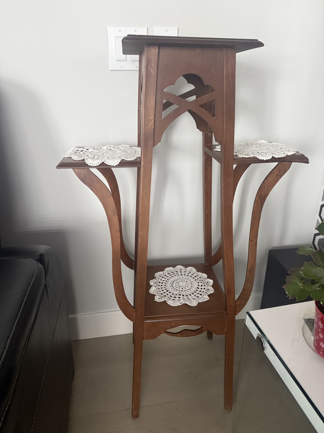Wooden Plant Stand - Three Tier