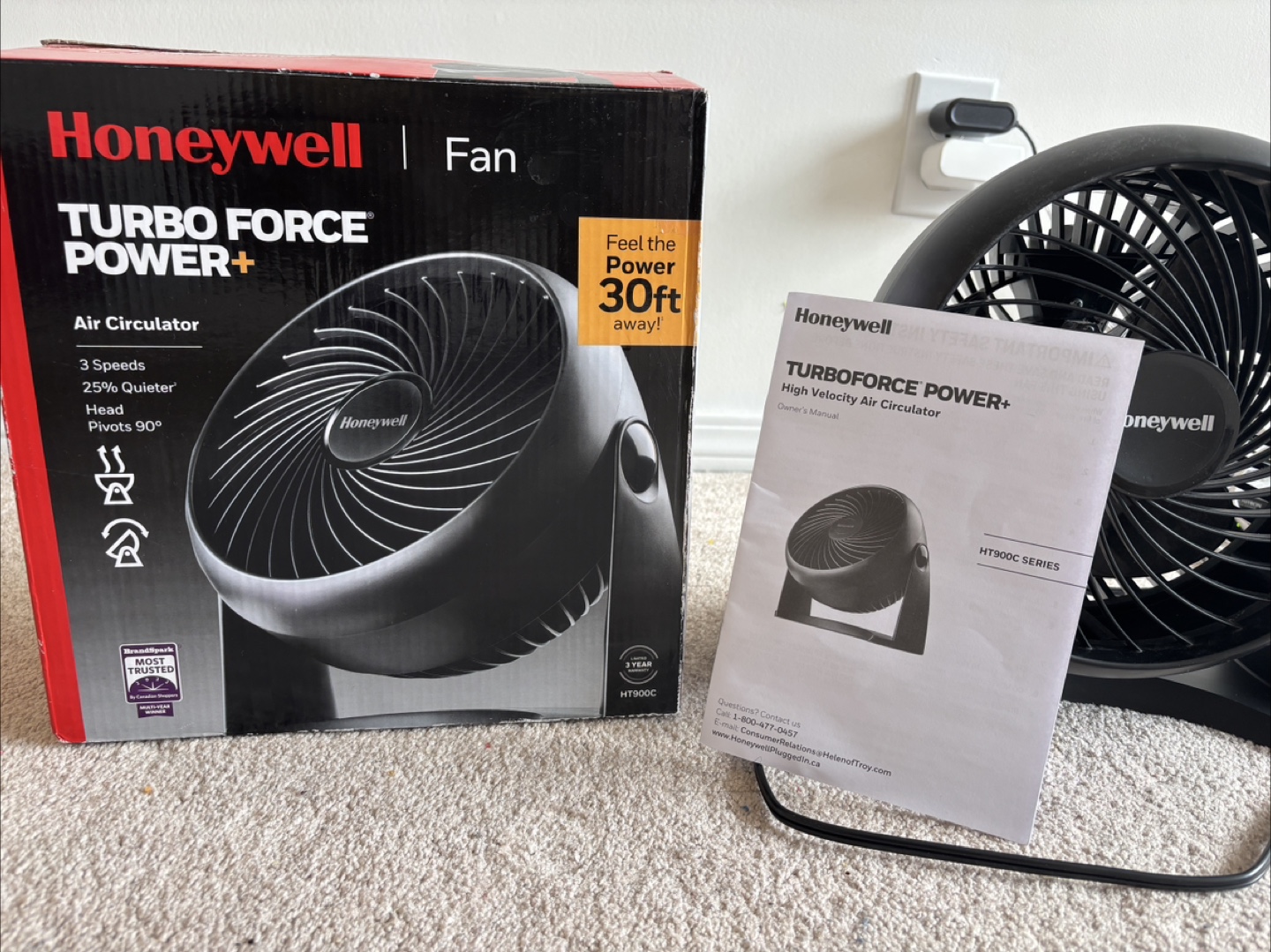 Honeywell Turbo Force Power+ Fan - Like New!
