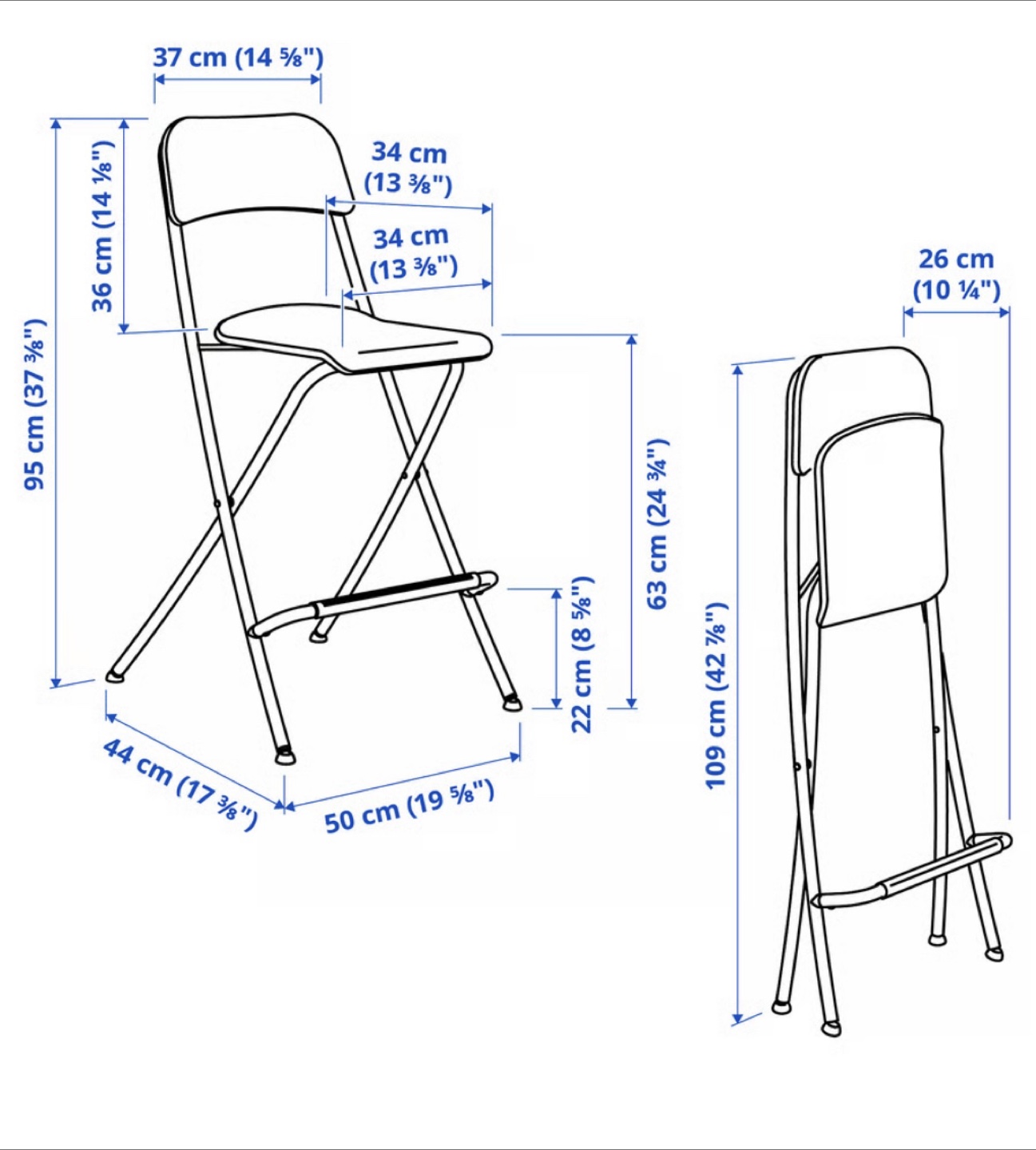 (2) IKEA bar stools with backrests - photo 4