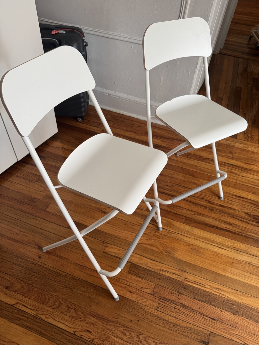 (2) IKEA bar stools with backrests