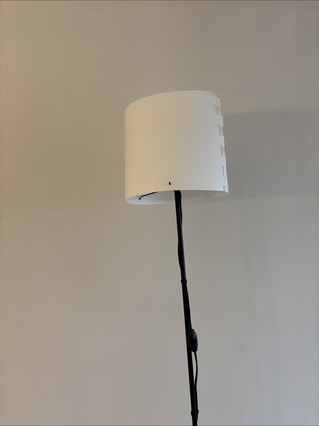 Floor Lamp - Black Stand with White Shade