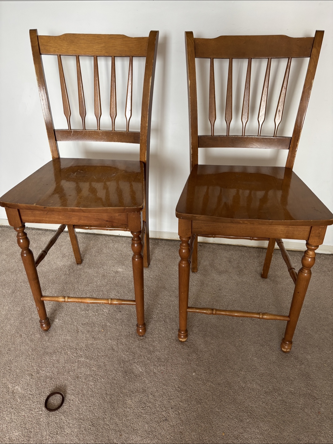 Set of Two Wooden Chairs
