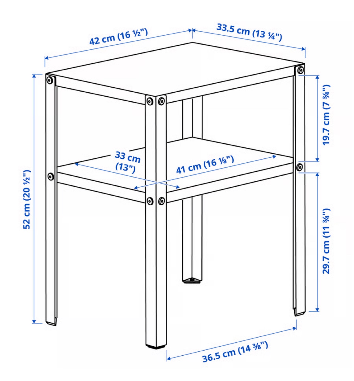 IKEA Lack Blue Side Table - photo 3