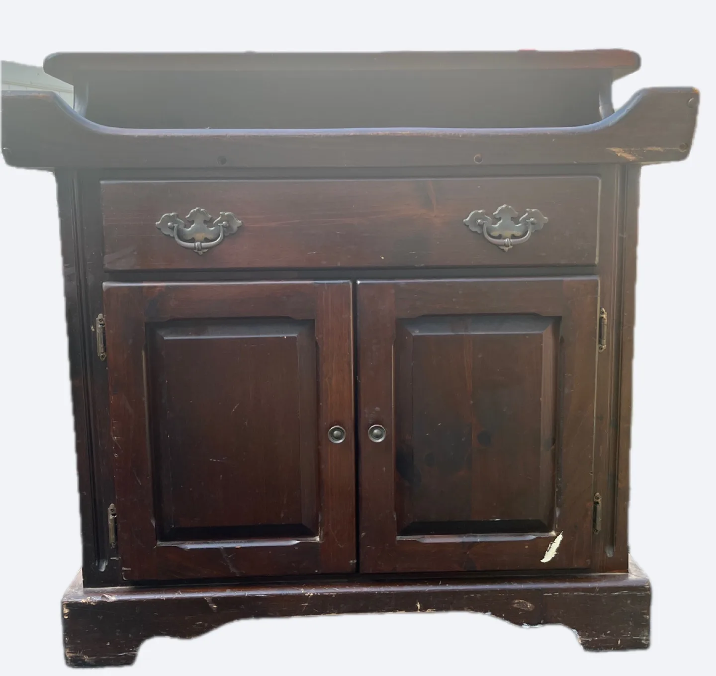 Dark Wood Nightstand Cabinet thumbnail