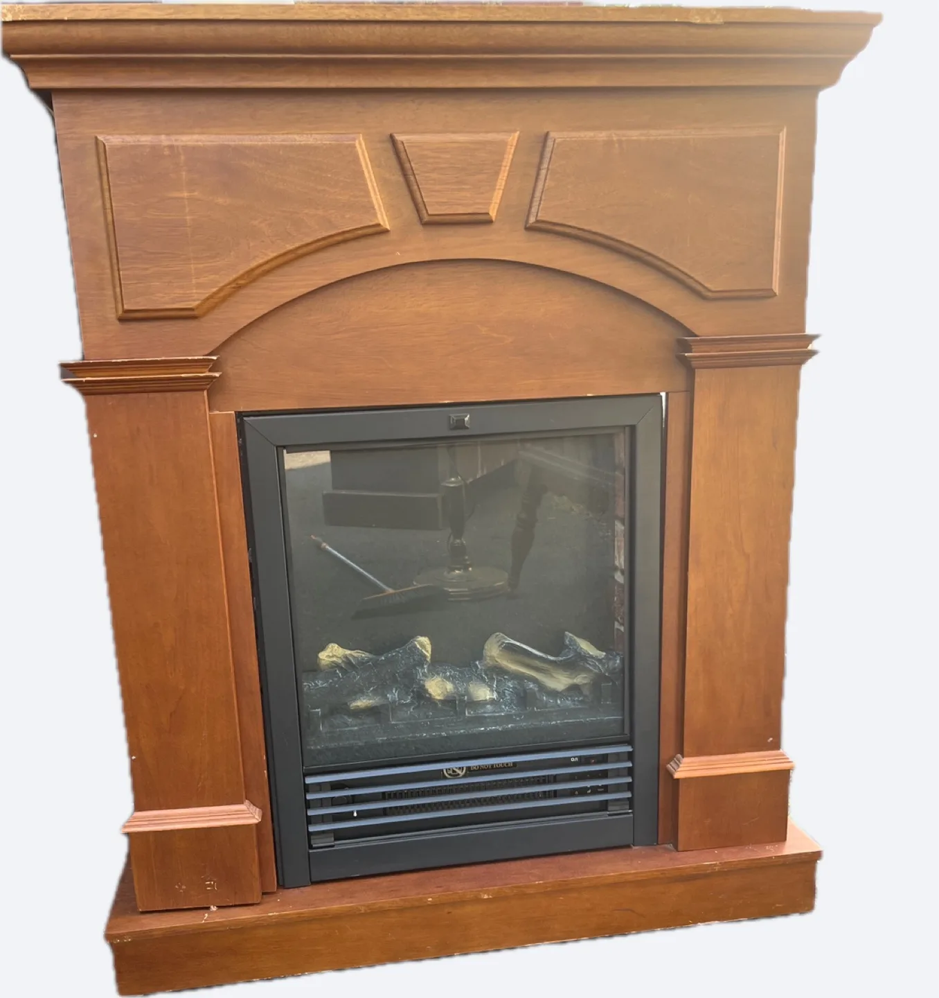 Wooden Fireplace with Electric Insert thumbnail