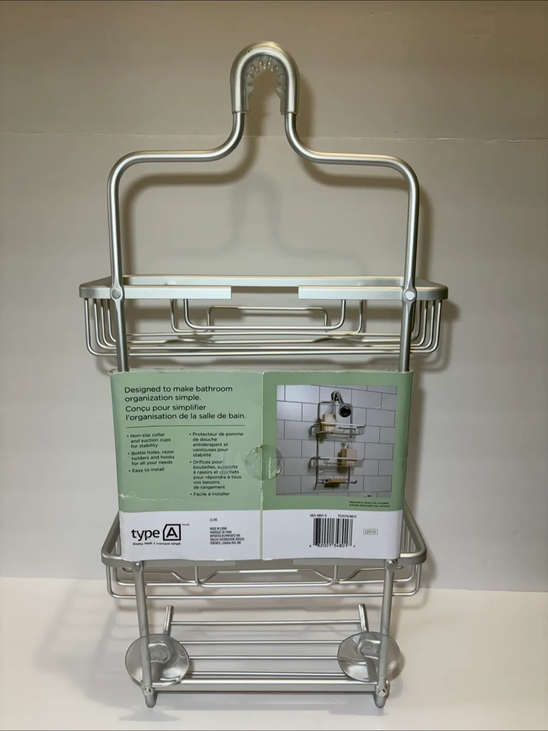 *New* Lightweight Aluminum 3 Tier Bath Shower Caddy image indicator(2)