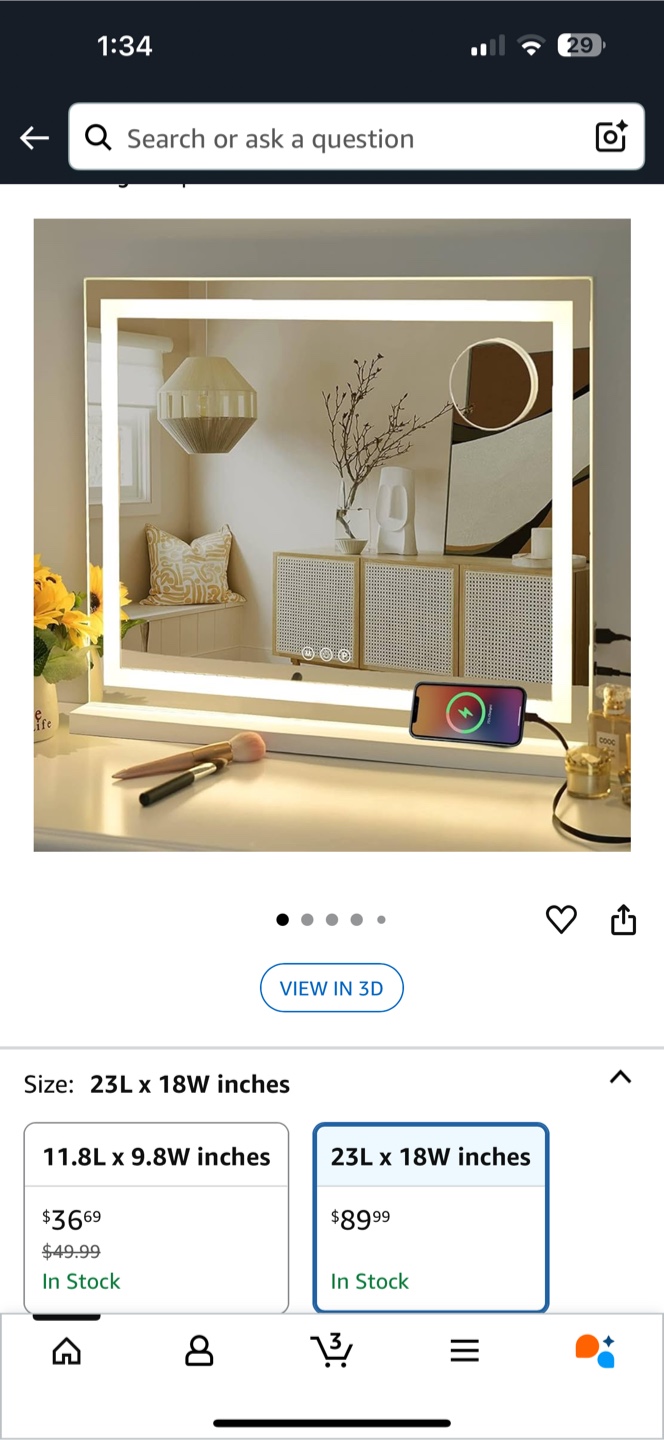 LED Vanity Mirror - 23L x 18W inches - photo 2