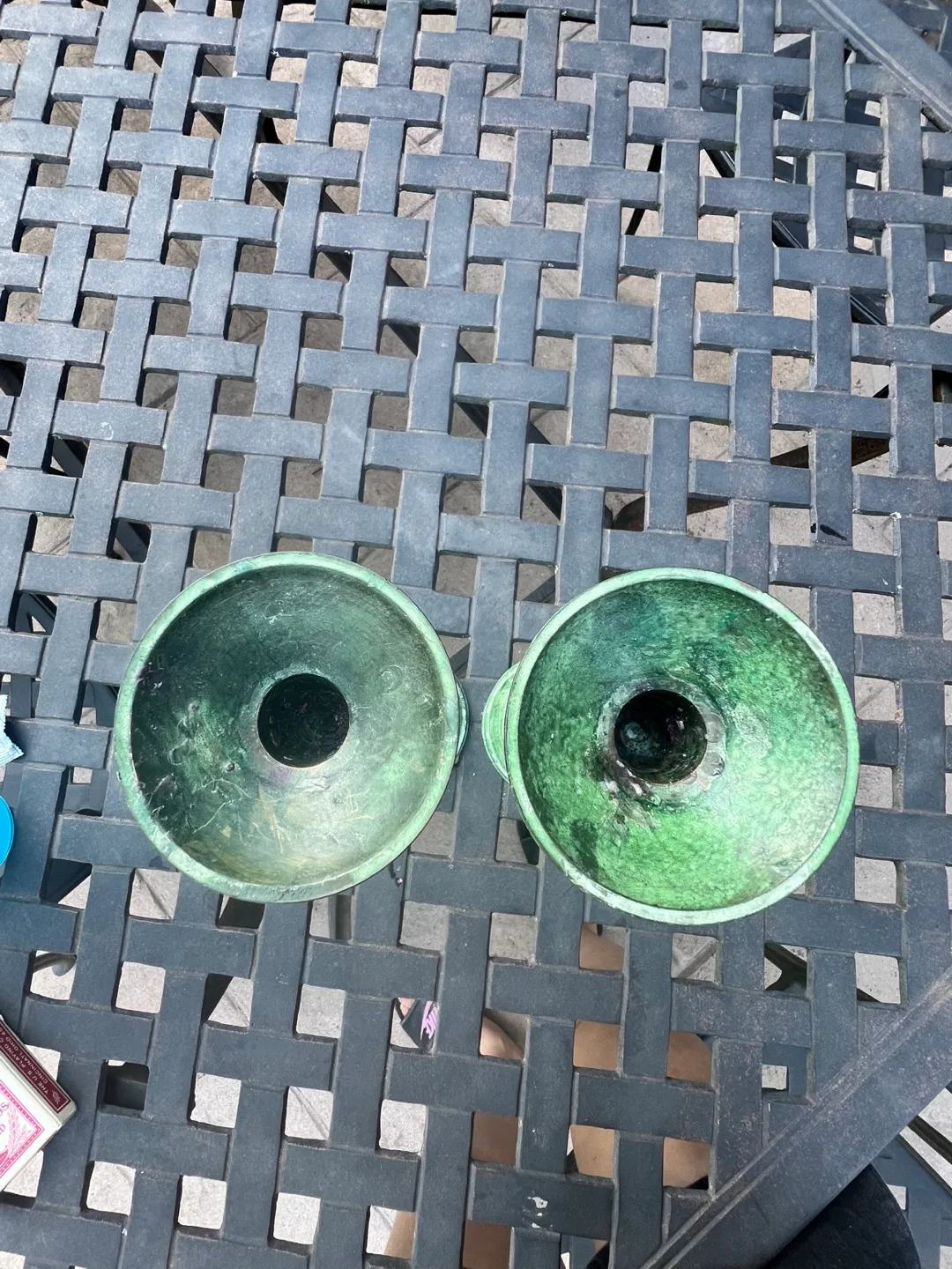 Vintage Green Candlestick Holders - Set of 2 image indicator(3)