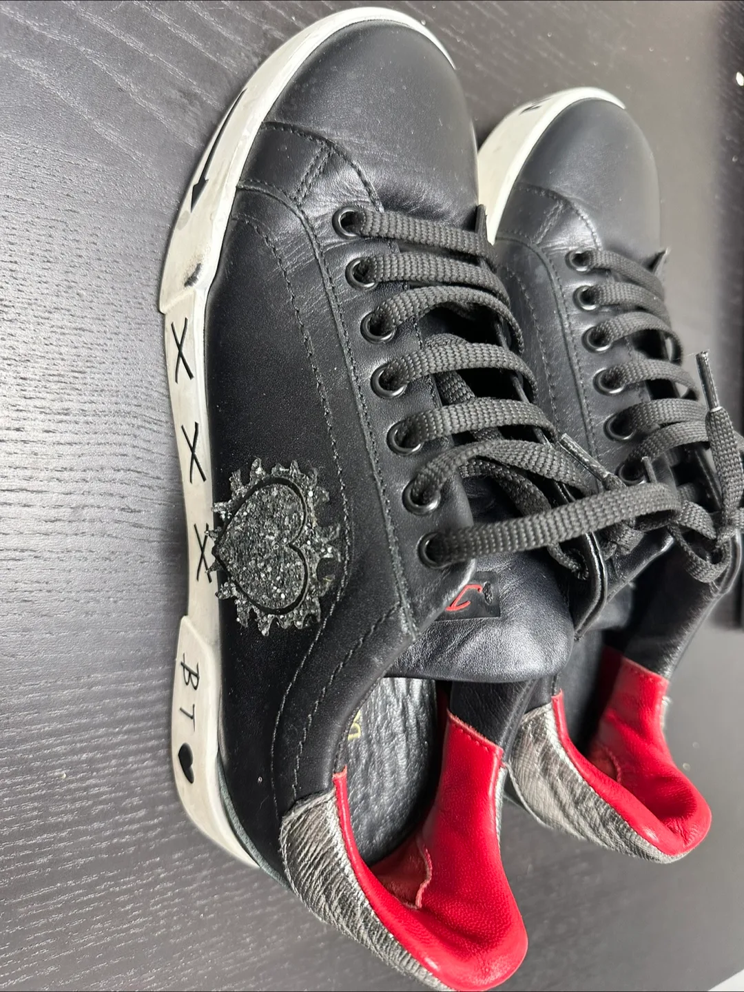 Dolce&Gabbana Black Leather Sneakers thumbnail
