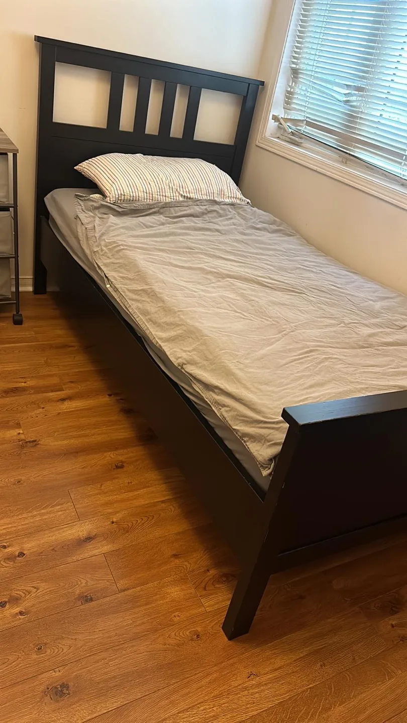 Black Single Bed Frame. Need gone asap! thumbnail