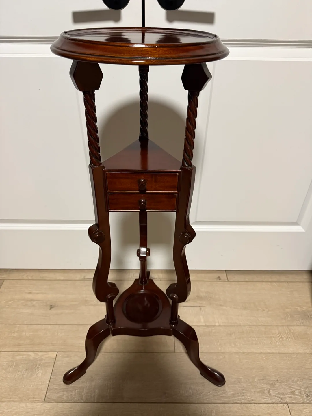 Antique Style Mahogany Plant Stand thumbnail