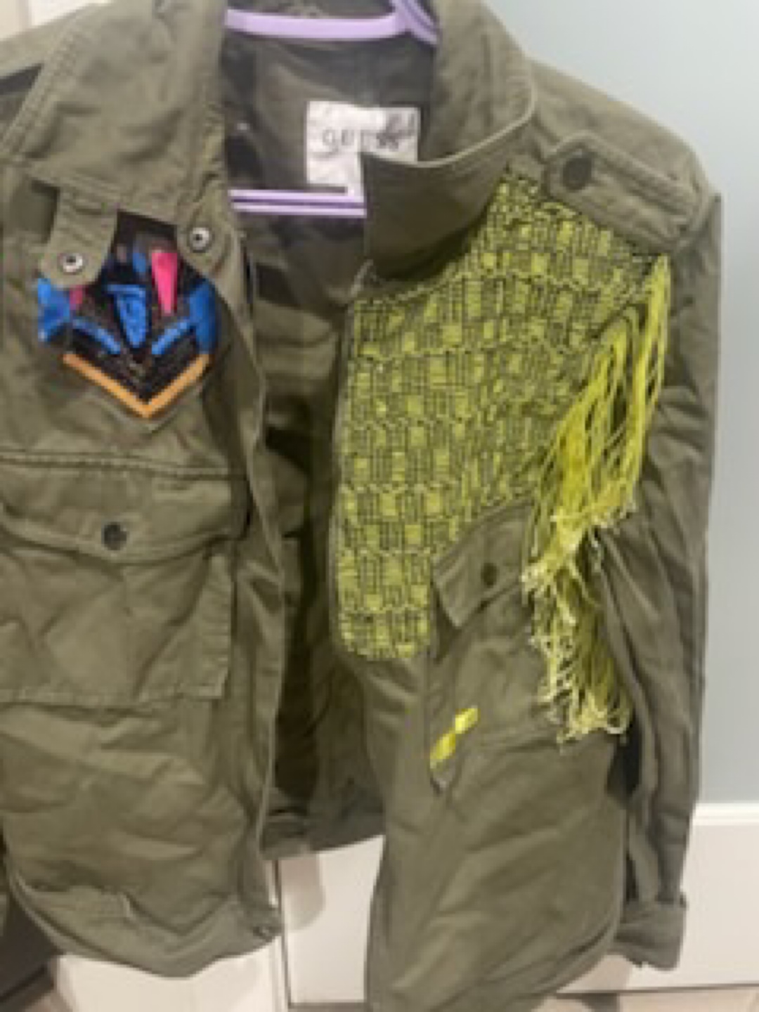 Guess Olive Green Jacket - Size S