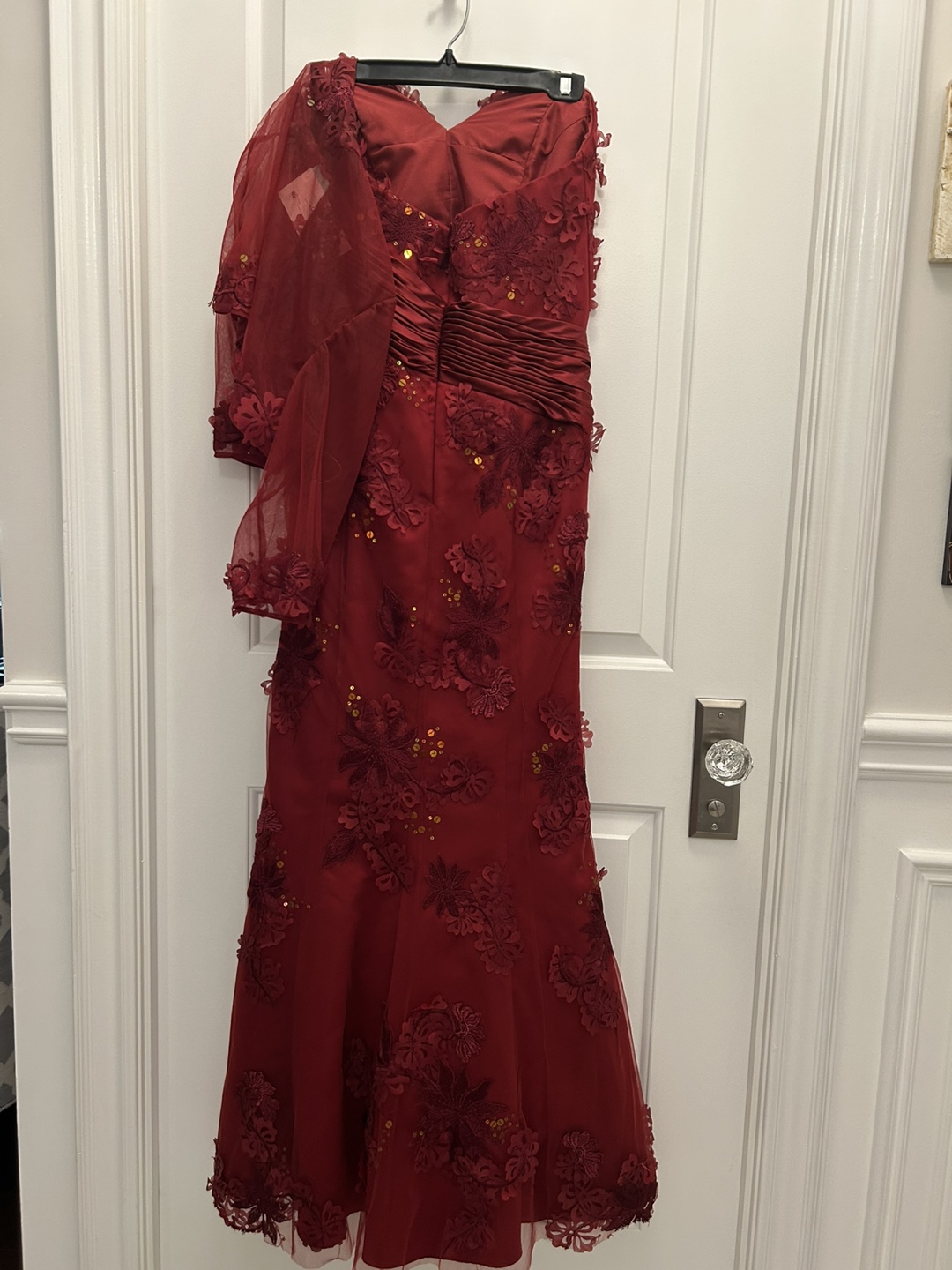 Burgundy Formal Dress with Bolero