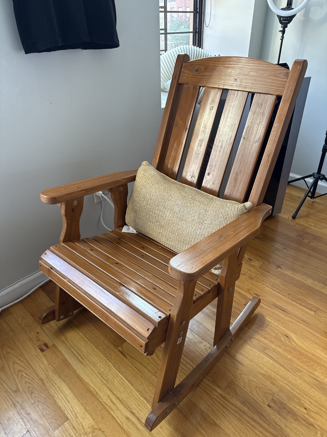 Wooden Rocking Chair with Cushion
