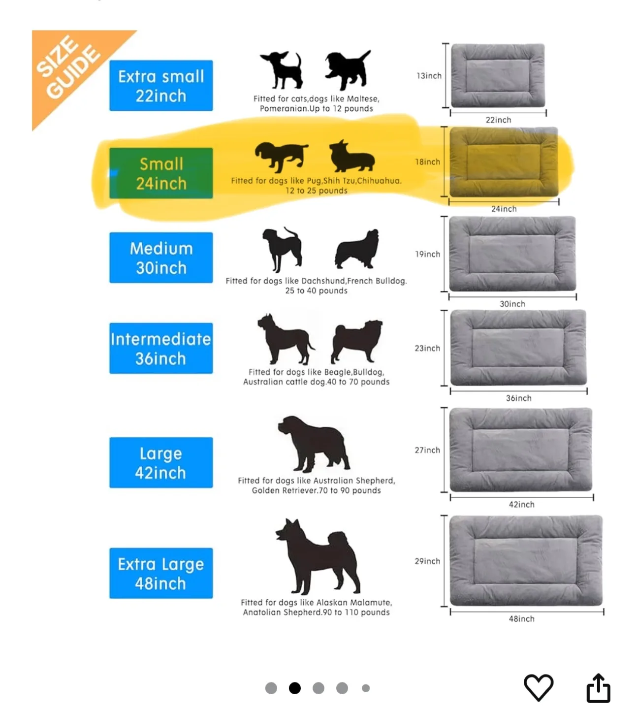Gray Pet Bed, Small (24 inch) image indicator(3)