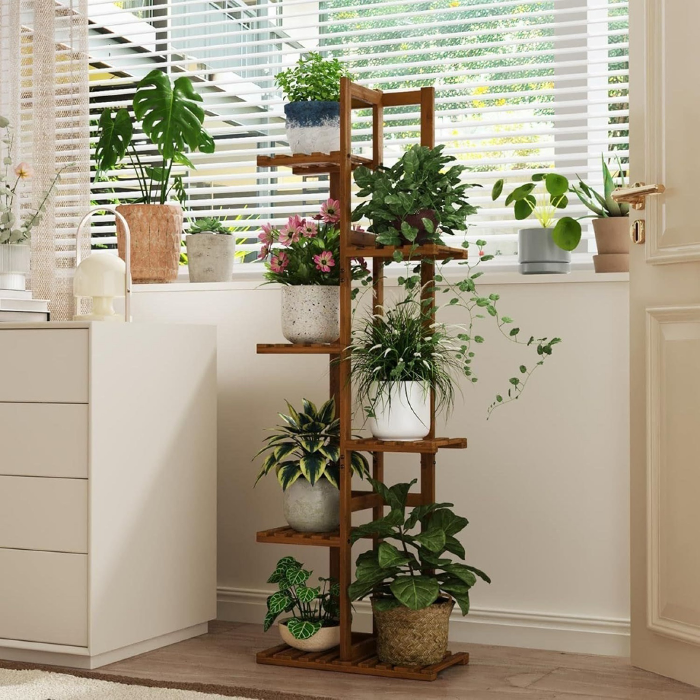 Bamboo 6-Tier Plant Shelf - photo 4