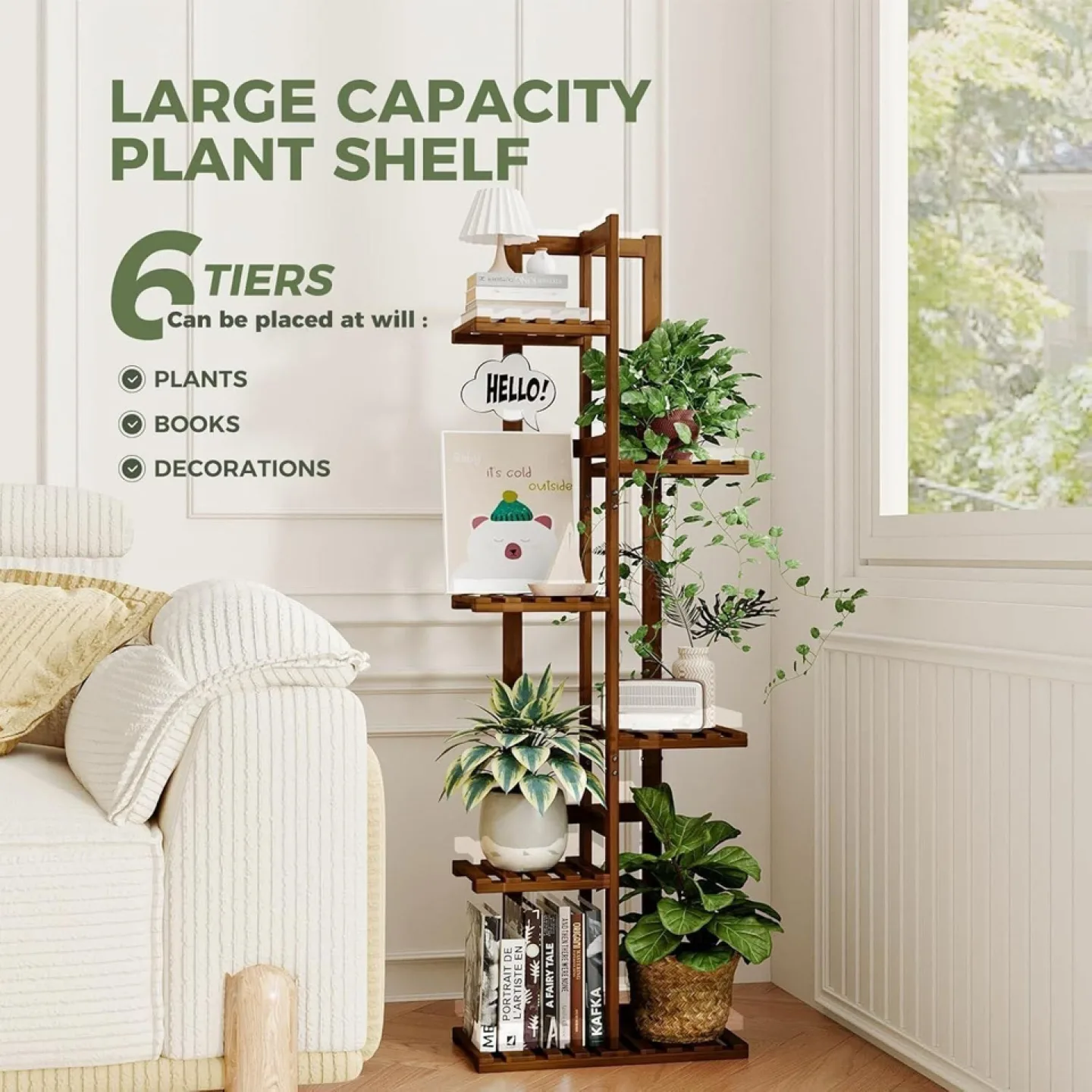 Bamboo 6-Tier Plant Shelf thumbnail