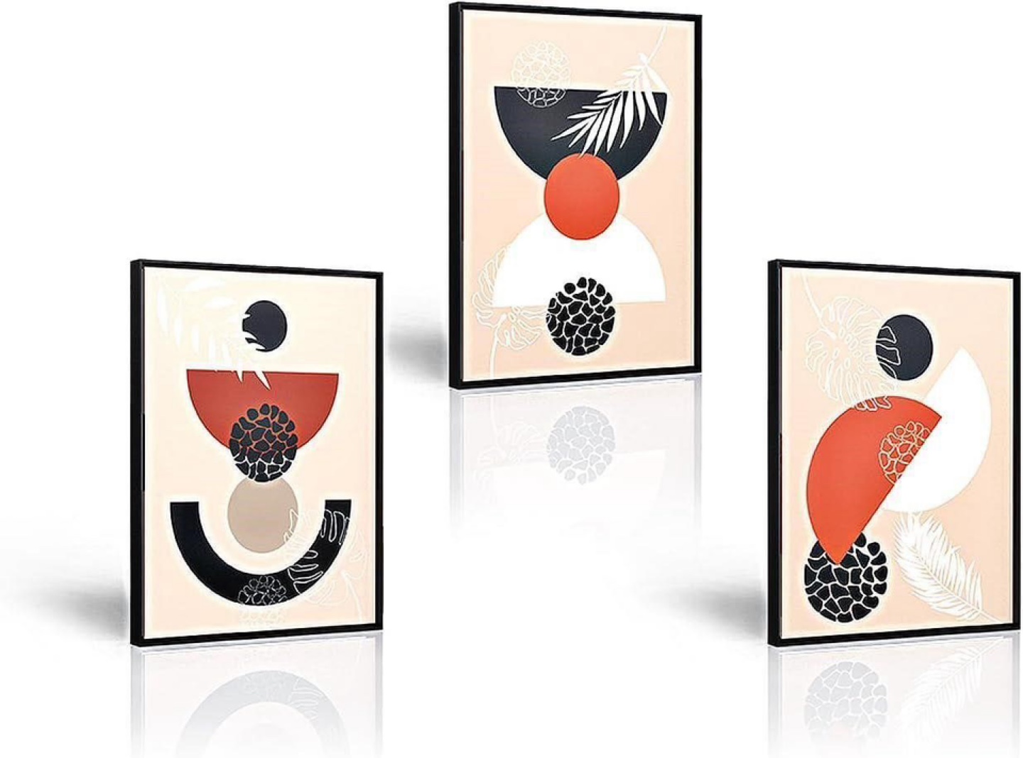 Framed Canvas Wall Art - Set of 3