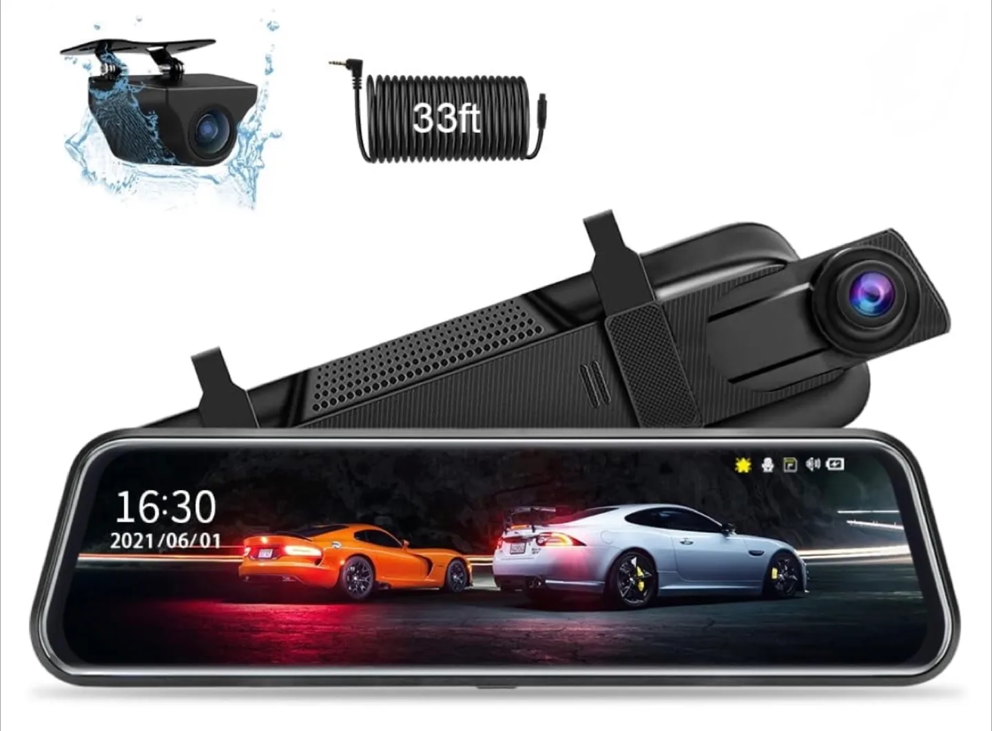 Mirror Dash Cam 128G Super Night Vision thumbnail