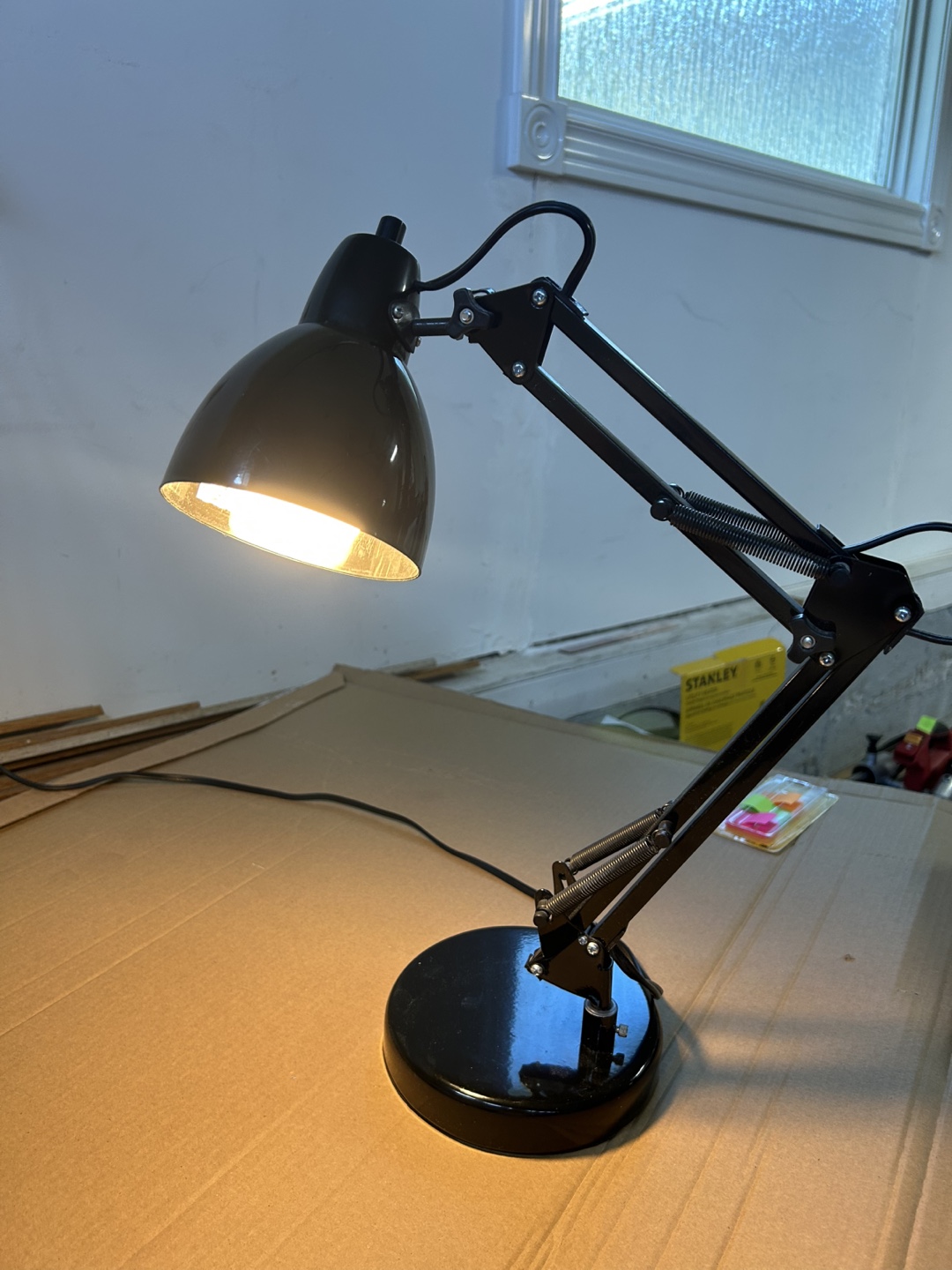 Black Anglepoise-Style Desk Lamp