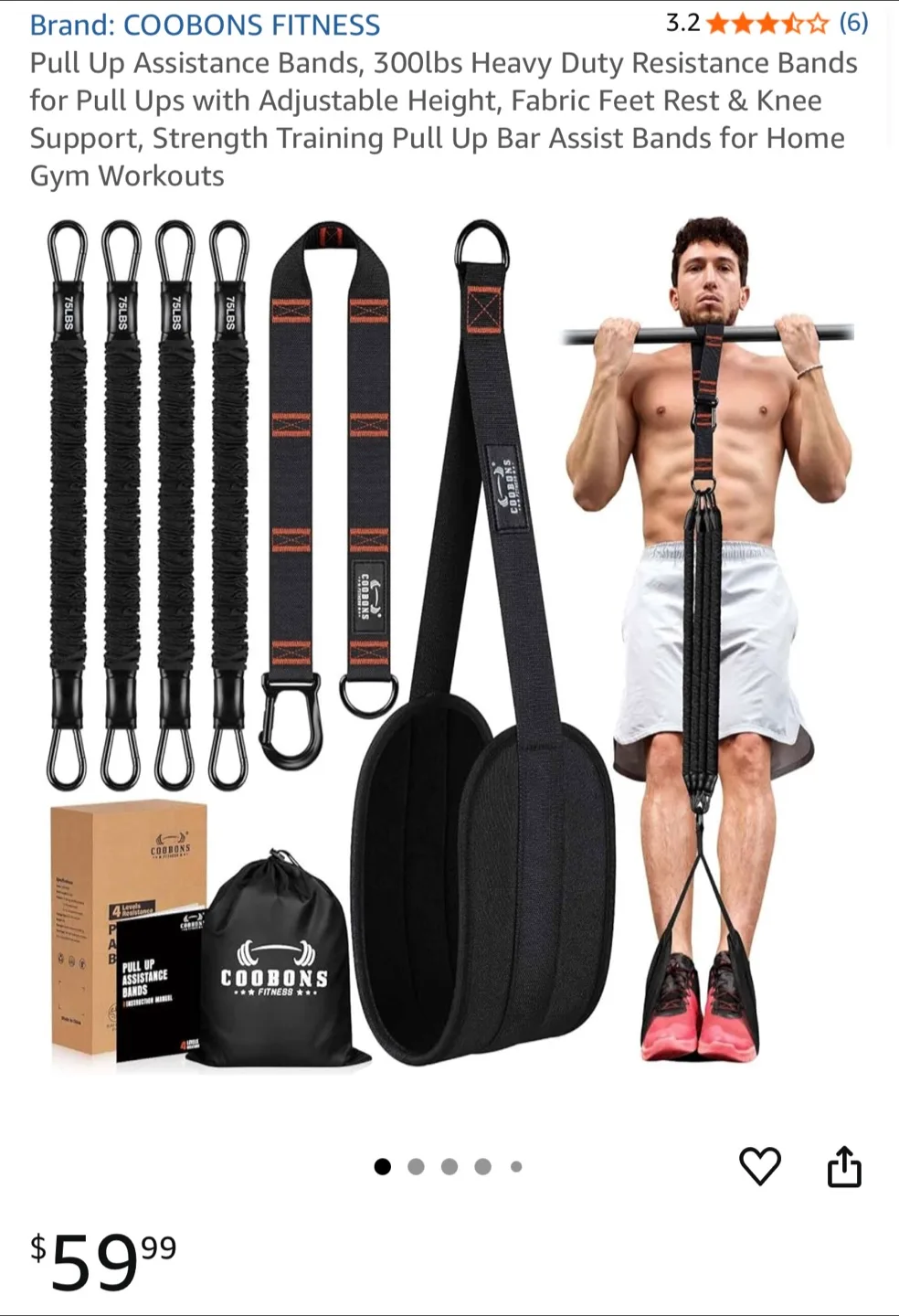 COOBONS Fitness Pull Up Assistance Bands - New image indicator(2)