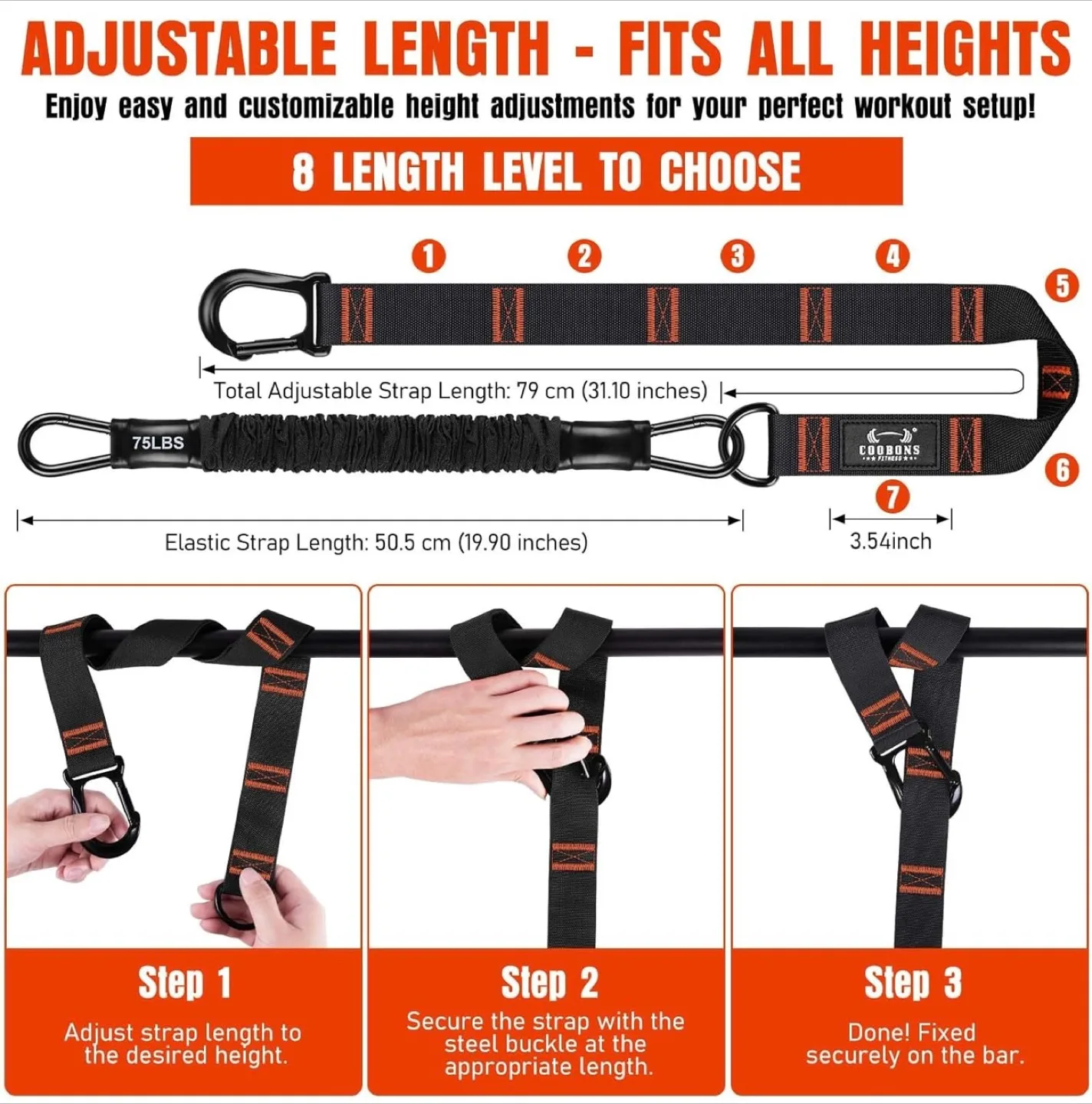 COOBONS Fitness Pull Up Assistance Bands - New image indicator(4)